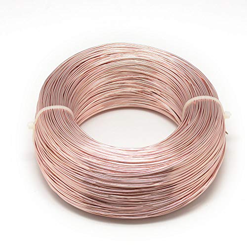 Pandahall 20Gauge Aluminum Wire 0.8mm Thickness Flexible Metal Floral Wrapping 300m/984Ft Manual Arts Jewelry Making Wire for DIY Crafts