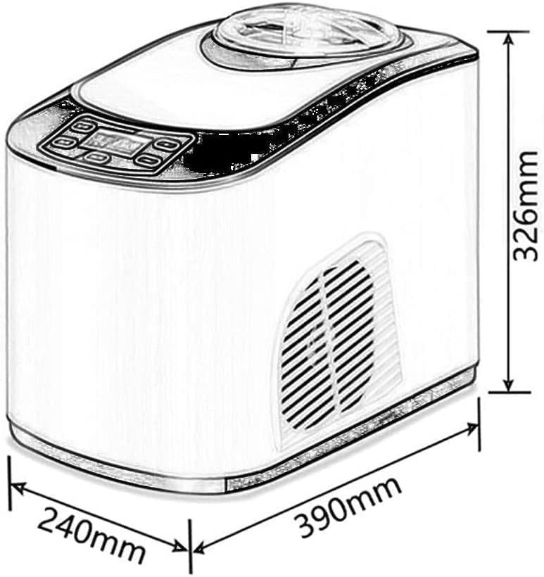 Samnuerly Automatische Eismaschine mit eingebautem Gefrierschrank, Softeismaschine, Eismaschine – Bild 3