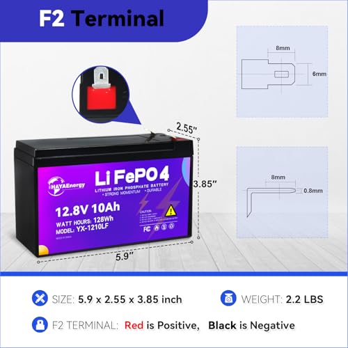 Image of 12V 10Ah Lithium Li FePO4 B attery with Built-in 10A BMS Board | 5000+ Deep Cycles, Higher Energy Density, for RVs, Van, Camping, Marine, Trolling Motor
