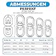 PinPro A4 Edelstahl Drehwirbel | 8x88mm - 1 Stück | 2000kg Bruchlast | Rostfreier AISI 316 Wirbelschäkel | 360° drehbare Ösen (Auge/Auge) für Boxsack oder Hängesessel