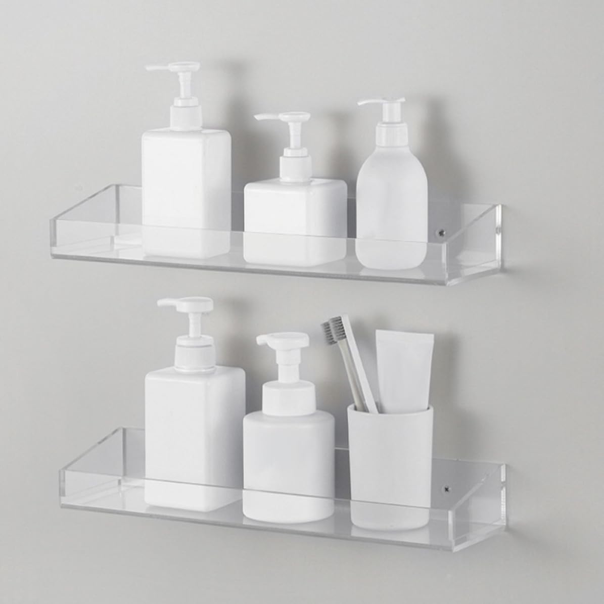 Garneck Estante para Pared de Acrílico para Baño y Salón, Almacenamiento