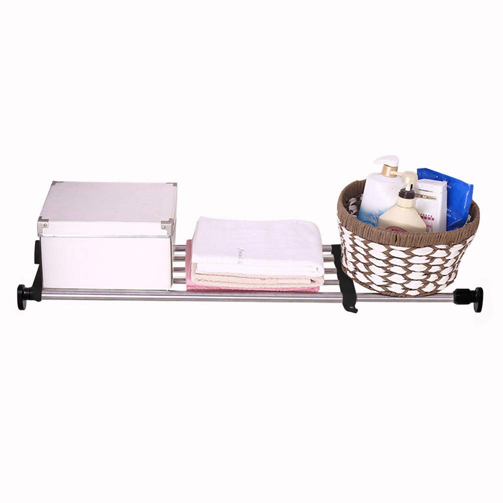 Hershii Adjustable Closet Tension Shelf Expandable Hanging Rod