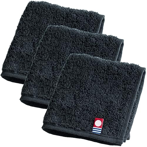 [タバラット] STOCK タオルハンカチ ハンカチ 今治 3枚 セット 20×20 コンパクト 小さめ ハンドタオル メンズ (ブラック)（Amazon）