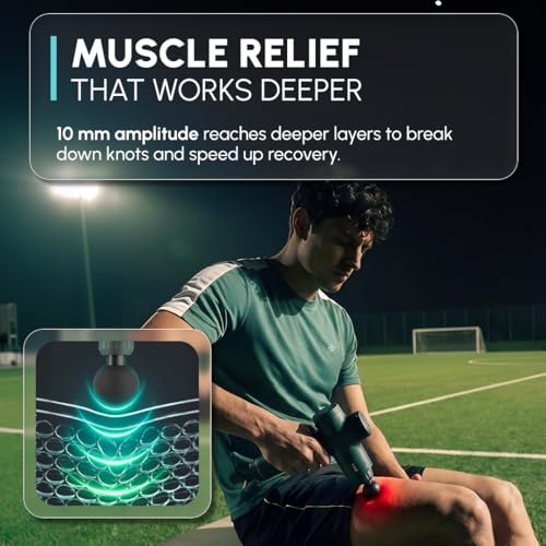 Image of Cult TORQ X Massage Gun for Deep Tissue Muscle Recovery | BLDC Motor, 10mm Amplitude, 6 Speed Levels, 6 Massage Heads, 6-Hour Battery | Pain Relief Massager for Hybrid Athletes, Runners & Fitness Enthusiasts, Green
