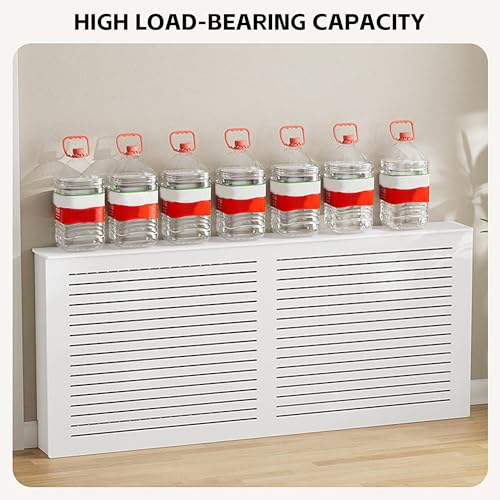 Vieux radiateur : cache-radiateur blanc 70 cm avec étagère supérieure