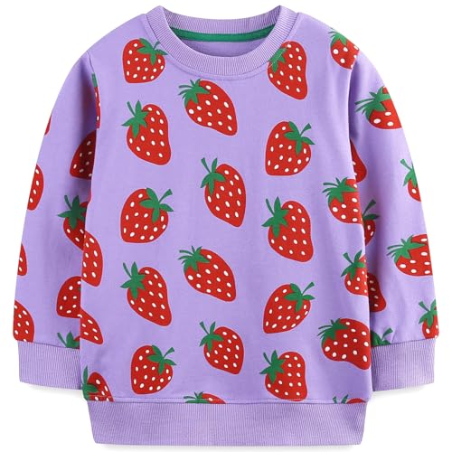 Bumeex Toddler Girl Sweatshirt Clothes Outfit,Cotton Crewneck Chr...
