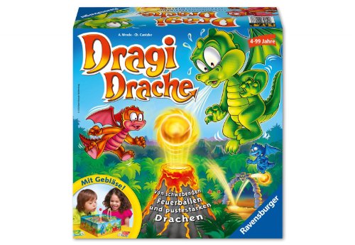 Dragi Drache (Kinderspiel): Von schwebenden Feuerbällen und pustestarken Drachen. Mit Gebläse!