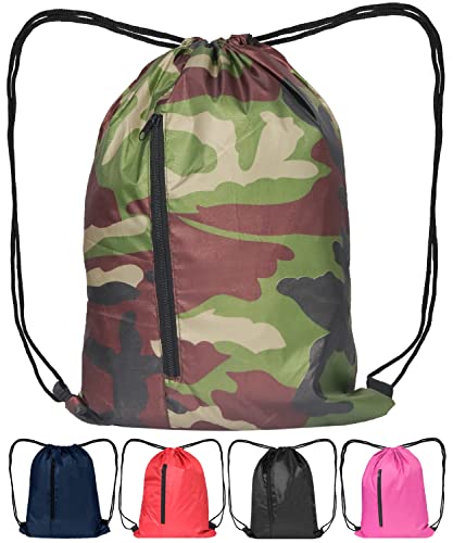 Drawstring Gym Bag Waterproof Premium String Swimming Bags Suitable for Sports School, Gym, Travel