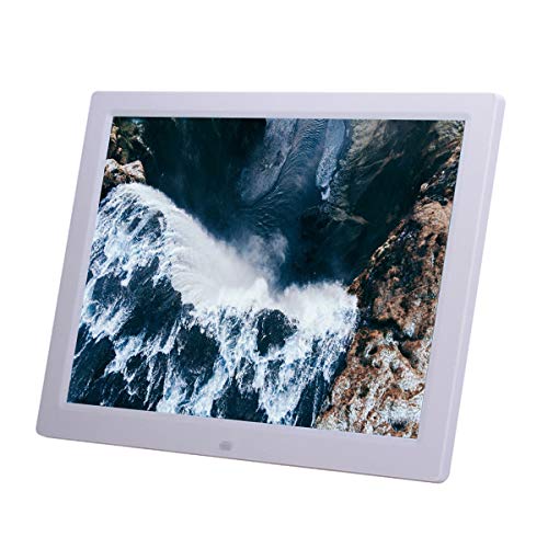 Cornice per Foto Digitale da 14 Pollici, Macchina Fotografica pubblicitaria HD per Album di Foto elettroniche Multifunzione per Uso Domestico, installabile a Parete (Colore Nero, Colore Bianco)