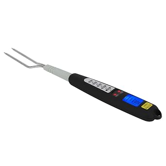 Digital Meat Thermometer, BBQ Thermometer Cooking Fork, Instant Read Food Thermomete with Dual Probe LED Display for Kitchen, BBQ, Outdoor Grilling