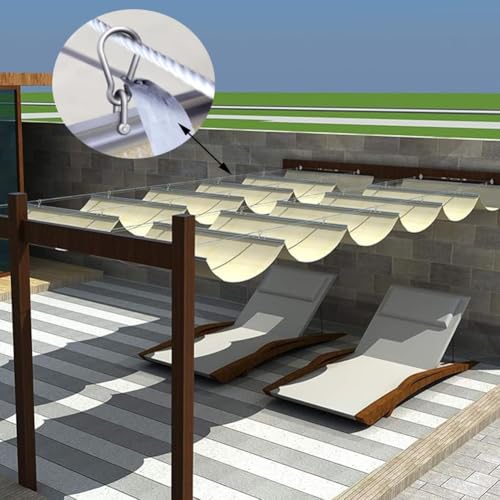 Voile d'ombrage de remplacement rétractable pour store pergola terrasse