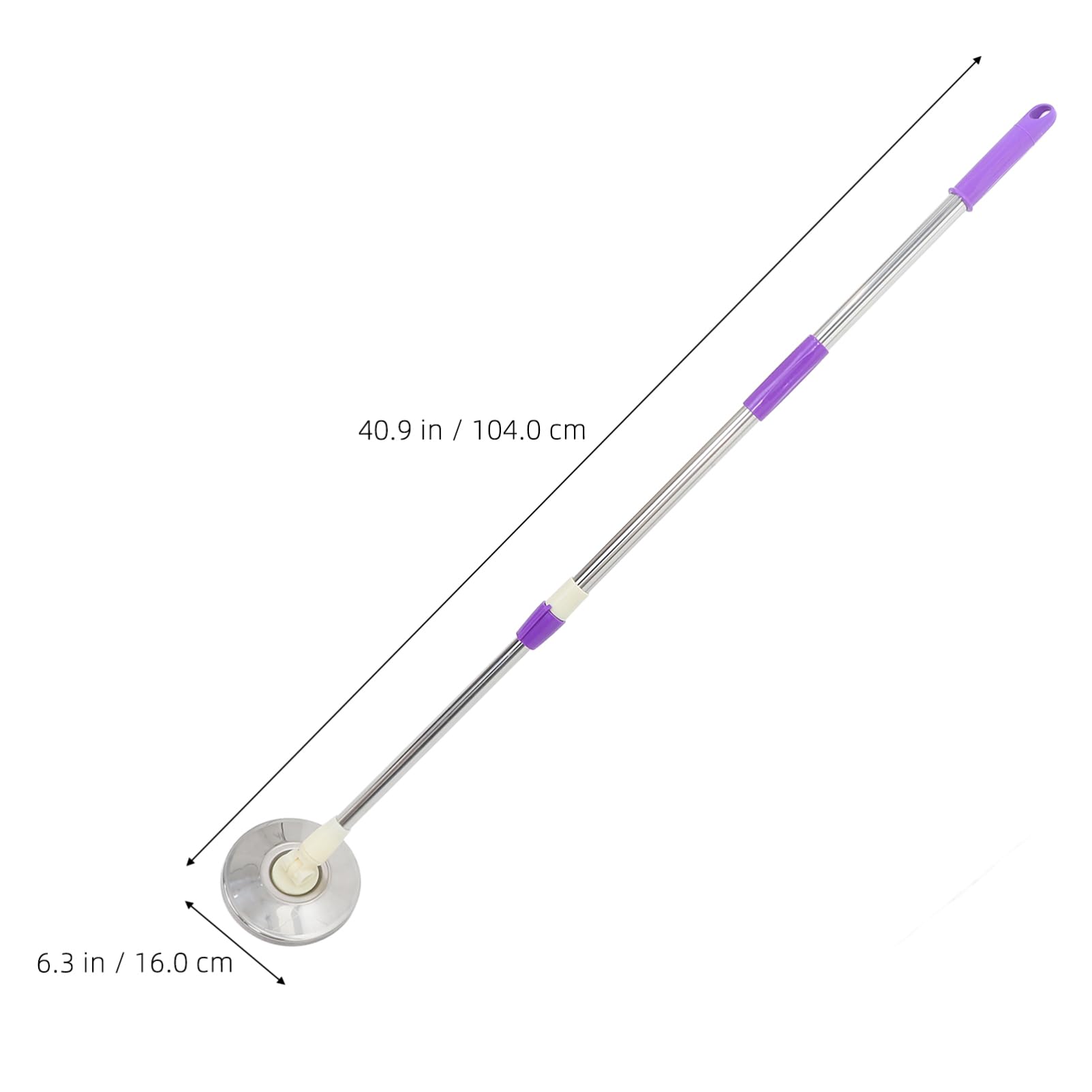 TOVINANNA Mop Replacement Handle with Design for Efficient Floor Cleaning Purple Rotating Mop Stick Accessory for and Comprehensive Cleaning