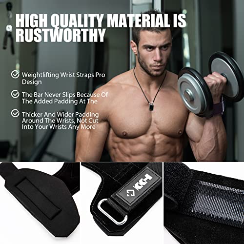 Kcross Weight Lifting Wrist Wraps Weight Lifting Straps For Weightlifting, Weight Lifting Gloves For Women And Men, Leather Lifting Wrist Straps For Deadlift, Powerlifting… #TOP5