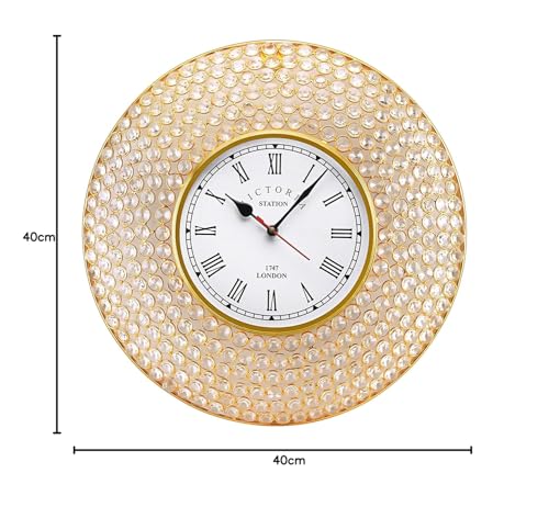 SKY DESIGNING DREAMS Decorative Crystal Wall Clock Analog 6 Lines of - Image 5