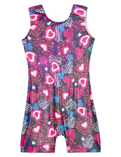 Image of Domusgo Gymnastics Leotards for Girls Sparkly One Piece Biketard Size 1-10Y