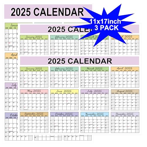 Calendario de asistencia 2025 para control de empleados en carpetas de 3 agujeros