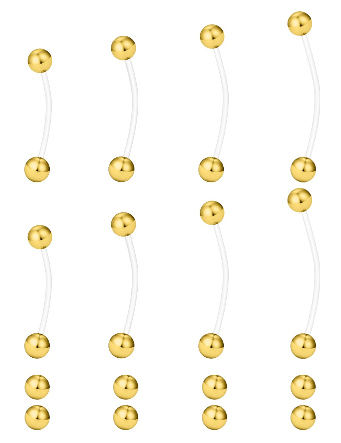 Hoeudjo Pregnancy Belly Rings Maternity Belly Button Rings Plastic Long Bar Navel Ring for Maternity Sport Pregnant Women Different Length 18/32/35/