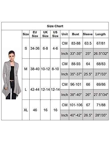 MODETREND Donna Cardigan Lungo Asimmetrico