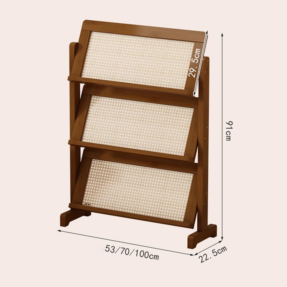 Porte-revues mince à plusieurs niveaux pour le bureau et le salon - Présentoir élégant pour livres et brochures - Peu encombrant