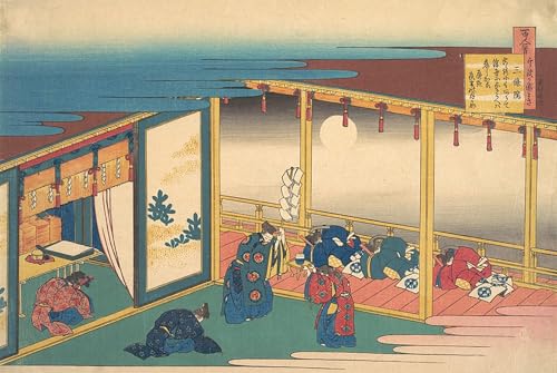 Toile Hokusai grand format pour décoration salon moderne et élégant style japonais 60x90cm