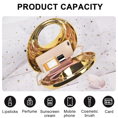 Shell Shoulder Handbag Novelty Chain Strap Purse Acrylic Fashion Crossbody Evening Bag Clutch for Women Girl3