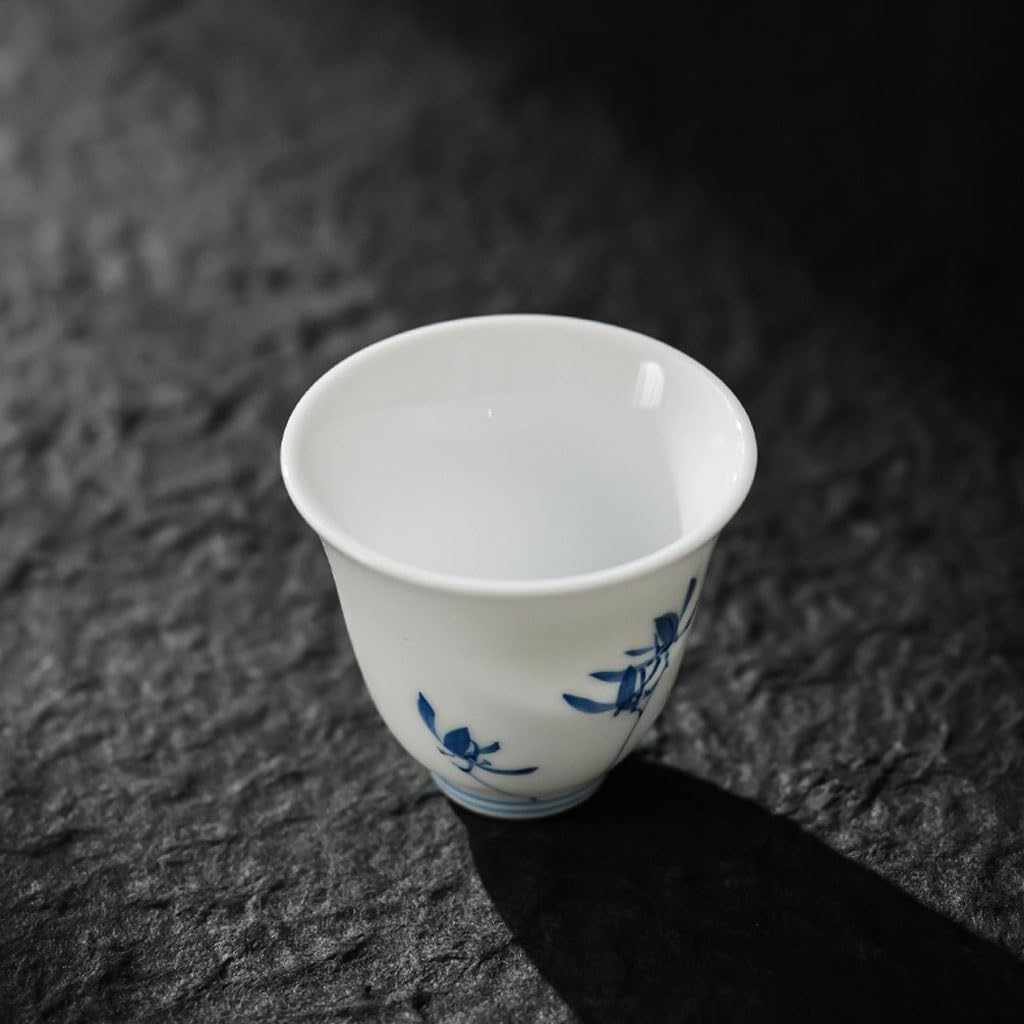 Matcha Filiżanki Herbaciarnia Kung Fu Kubek do herbaty Ręcznie malowany Motyl Orchidea Ceramiczna filiżanka do herbaty Parzenie herbaty Domowy kubek do herbaty Zestaw do herbaty Kubek do