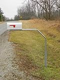 RTC SwingAway Mailbox Support, 48-inch arm, Galvanized Steel Mailbox Post Swings Away When Impacted