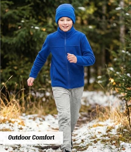 Image of Spring&Gege Youth Solid Full-Zip Polar Fleece Jacket for Children