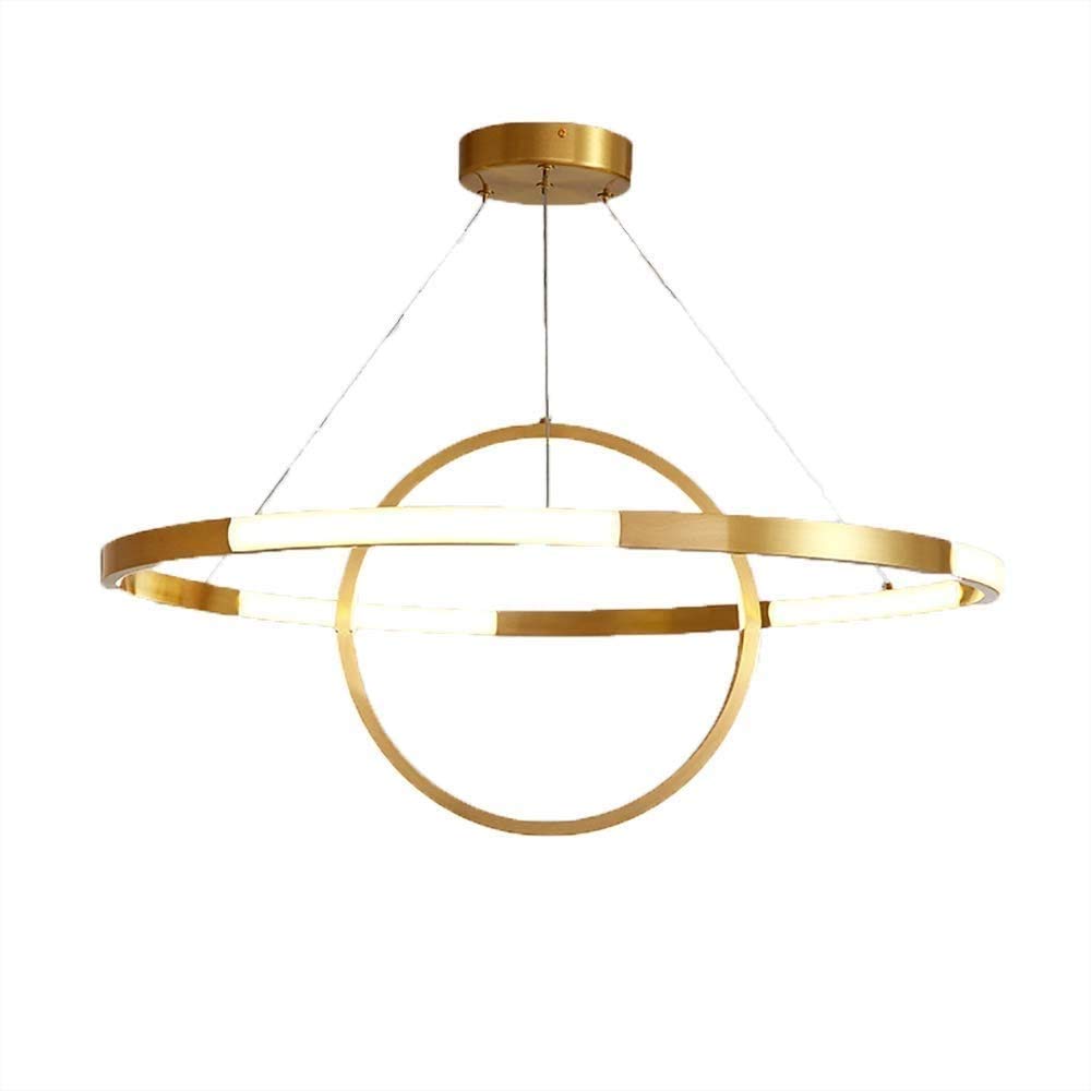 LED Modern Chandelier Lamp Modern Aluminum Art Restaurant Pendant Lamp Golden Warm Bedroom Chandelier - Study Living Room