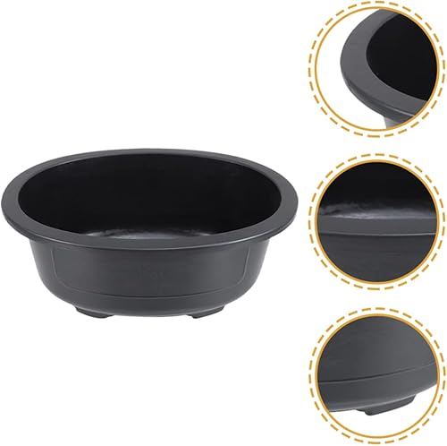 Miniatura 9 de Maceta ovalada grande para bonsái con drenaje para el hogar, oficina, balcón y jardín, maceta decorativa para jardinería vertical y mejoramiento de