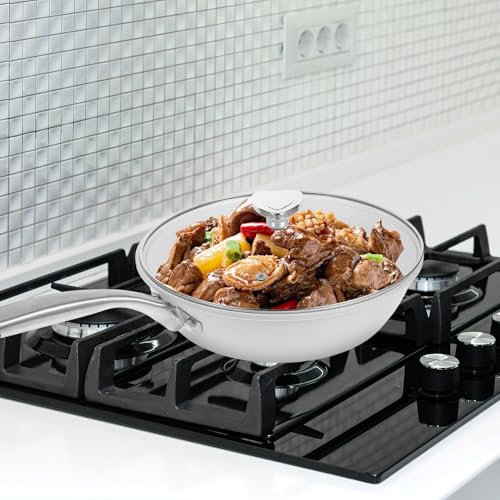 Wok con fondo plano antiadherente 28 cm miniatura 5