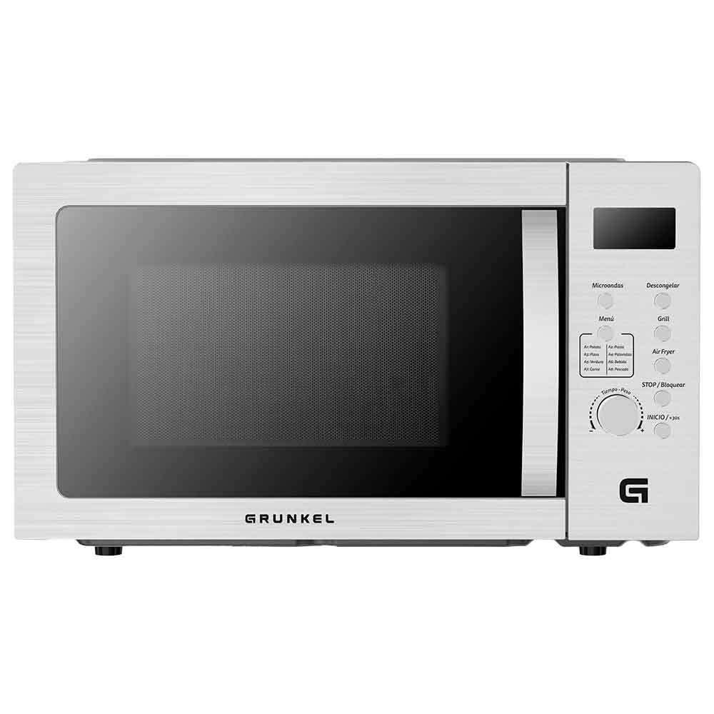 Microondas con grill y airfryer Grunkel MW-28AIRFRYER de 28 litros y 3 funciones, microondas 900W, grill 1200W, airfryer y horno 2200W con 5 niveles de potencia 8 programas y descongelado.
