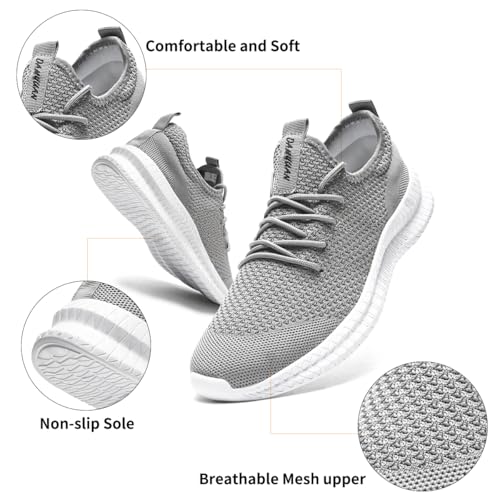 Image of DLWKIPV Mens Slip On Shoes Tennis Walking Gym Athletic Running Fashion Sneakers Workout Footwear Casual Sport Outdoors Breathable Knitted Mesh Lightweight