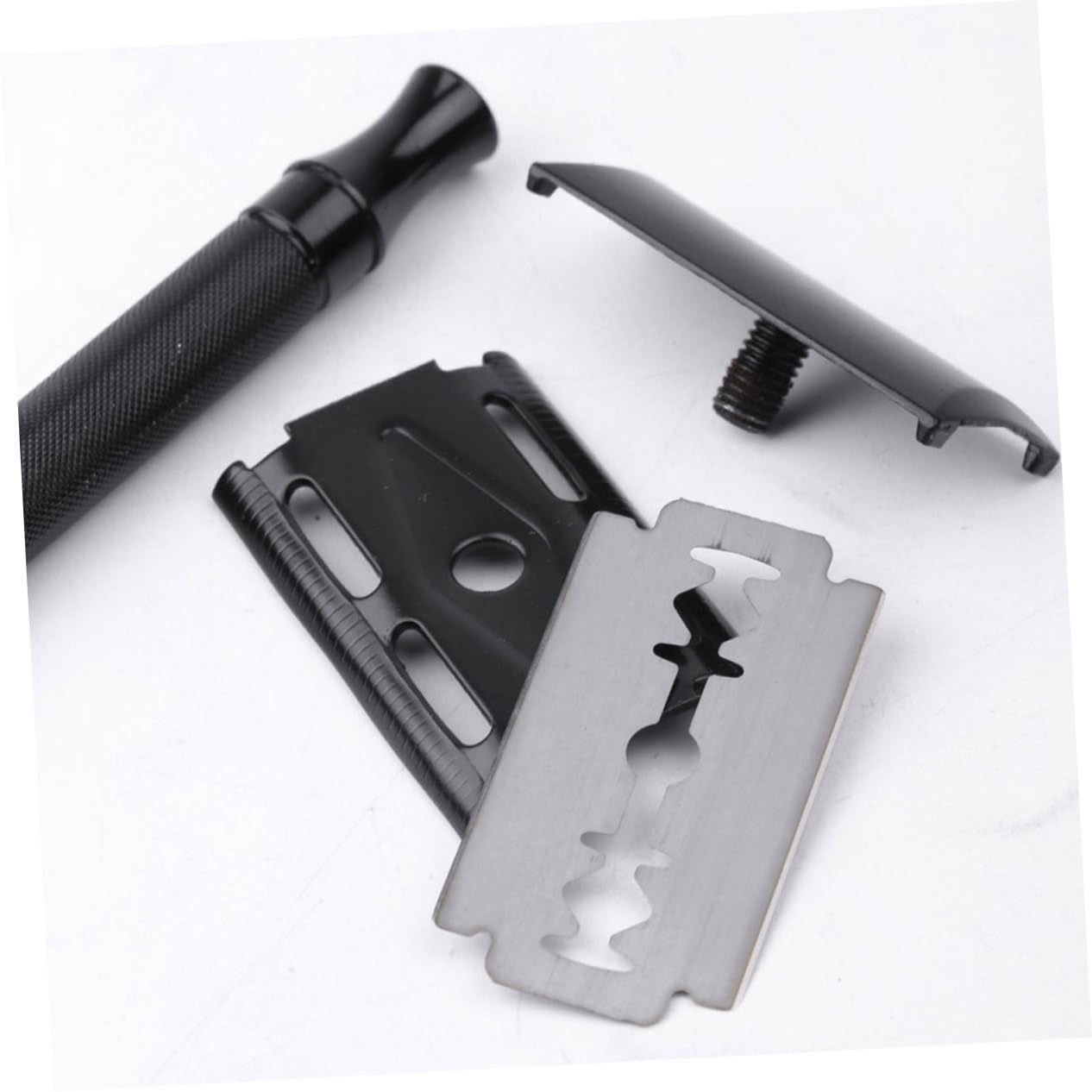 Healeved 3sets Rasoio Sicurezza Manuale Doppio Taglio Impugnatura Antiscivolo e Scatola Per Viaggio Rasoio Barbieri Per e Ascelle Panno e