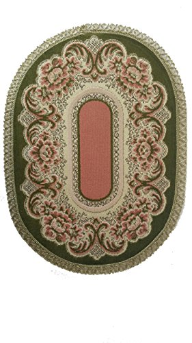 Belgium Velvet Table Runner/Place Mat, Verona (Green, 14''x22'')