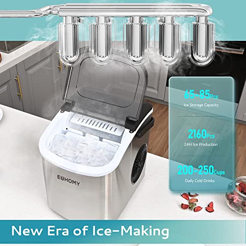 Máquina fabricadora de hielo de encimera EUHOMY 26 lbs/24h miniatura 4