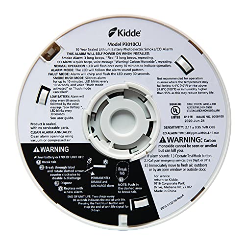 Kidde Smoke & Carbon Monoxide Detector, 10-Year Battery, Voice Alerts #TOP4