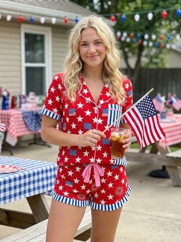 Image of KevaMolly Women Novelty Knotted Candy Cane Christmas Pajama Set