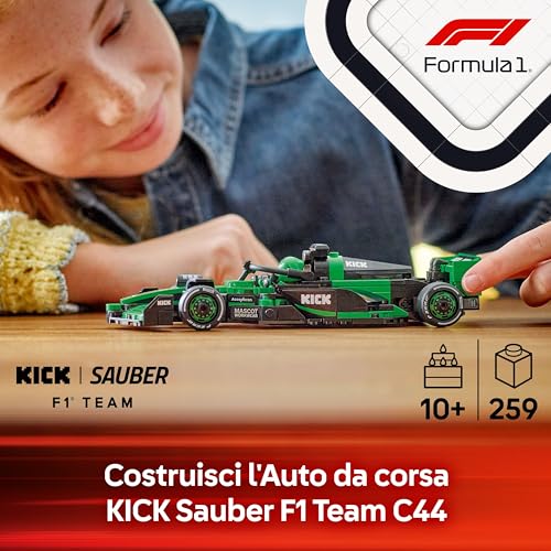 Speed Champions Auto da Corsa KICK Sauber F1 Team C44 Macchina Giocattolo da Collezione con Minifigure di Formula 1 - Modello per Bambini da 10 Anni e per Adulti Fan dell'Automobilismo 77247 - Lego - Immagine 1