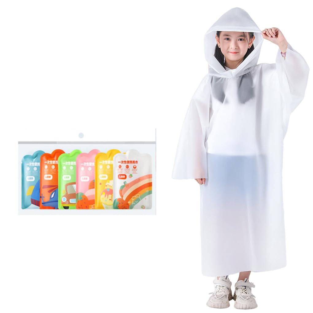 Sponsored Ad – Aowin 6 PCS Disposable Rain Ponchos for Kids,Emergency Raincoats for Boys Girls with Drawstring Hood and Sleeves,Waterproof Rain Coats Perfect for Camping,Hiking Travel Outdoor Accessories