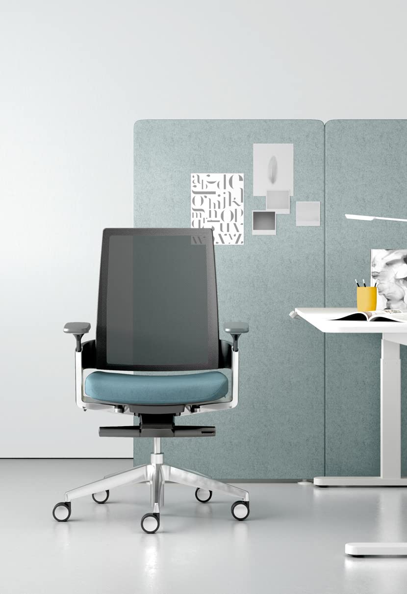 Sillón de Oficina de diseño Top Gama Profesional 3.60 Color Azul Cielo Silla Profesional de Escritorio