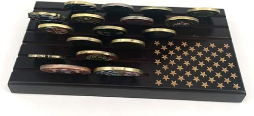 Miniatura 4 de WOERDA Exhibición de monedas de desafío de 6 filas con bandera americana