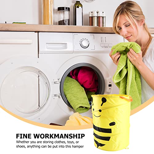 Hemoton Childrens Laundry Basket Collapsible Fabric Nursery Storage Bin Cute Organizer Large Foldable Hamper For Home Closet Laundry Cartoon Clothes Bag Toys Storage Stylish #TOP6