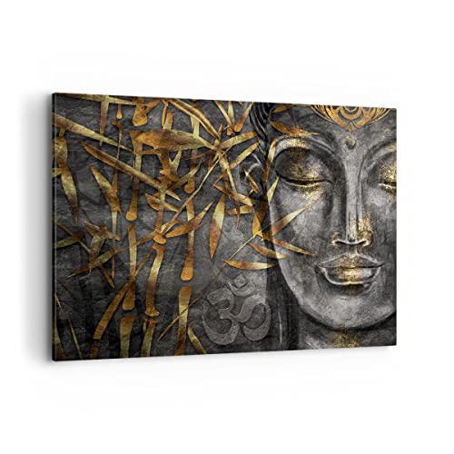 Cuadros Decoracion Salon Buda Oro Bodhisattva Lienzos decorativos 120x80cm Cuadro Sobre Lienzo Moderno Dormitorio Cocina Cuadros Pared Imágenes Wall Art Prints Decor Canvas Grande XXL AA120x80-4442