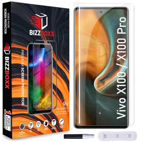 Image of Compatible With vivo X100 Pro | vivo X100 | Nano Liquid UV Tempered Glass | Ultra-Thin Full 3D Curved |Touch Responsive | Fingerprint Unlock Compatible | Easy Installation Kit (Pack of 1)