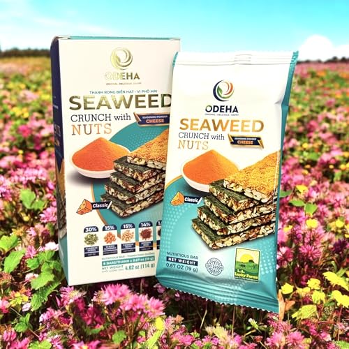 Image of Combo - Sesame Seaweed Nuts and Cheese Seaweed Nuts - Thanh Rong Bien Vi Dau Me va Thanh Rong Bien Vi Pho Mai - 4 per Box with 2 Boxes per Order