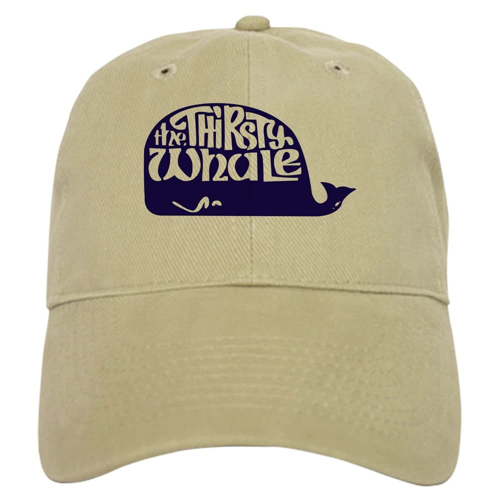 CafePressThirsty Whale Cap W/Navy Whale Baseball Cap