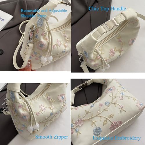 Image of Crescent Crossbody Shoulder Bag, Tote Handbag for Women, Sling Hobo Purse with Chain Strap