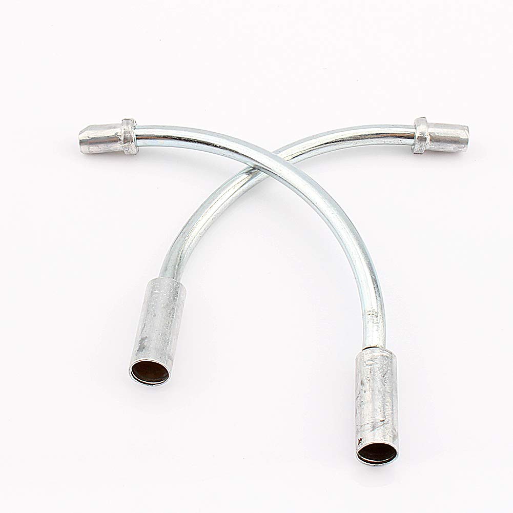 Kit De Nouilles De Frein V-bike - 2 Tubes Alu + 2 Tubes Plastique, Courbure 110°, Réduction Friction, Anti-poussière, Pour VTT/ville