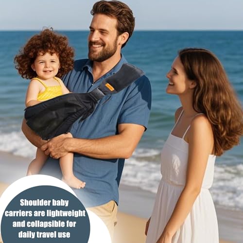 Babytragetasche, verstellbar, tragbar, Tragetuch für Babys 0-36 Monate, Kleinkinder bis 20 kg (schwarz)
